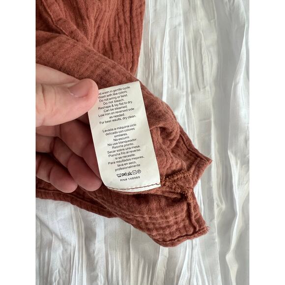 2 Piece Set Burnt Orange Tank Top and High Waisted Shorts - Picture 9 of 10